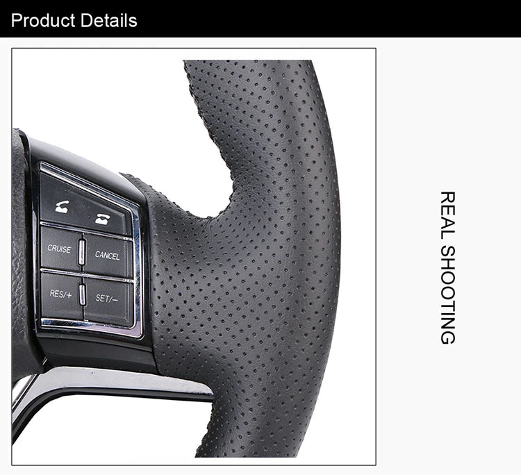 Custom Steering Wheel Cover For Nissan Qashqai J10 X-TRAIL T31 NV200 Rogue 2008-2012 Leather Braid For Steering Wheel DIY Sewing
