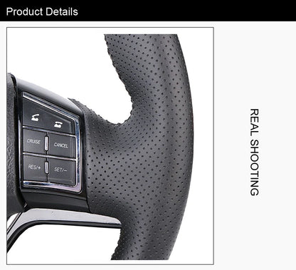 Custom Steering Wheel Cover For Nissan Qashqai J10 X-TRAIL T31 NV200 Rogue 2008-2012 Leather Braid For Steering Wheel DIY Sewing