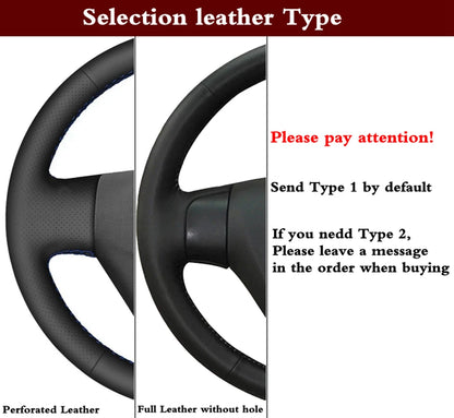 Steering Wheel Cover For Audi A2 8Z A3 8L Sportback A4 B6 Avant A6 C5 A8 D2 TT 8N S3 S4 RS 4 DIY Black PU Microfiber Leather