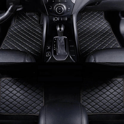 4pcs Car Floor Mats Universal Waterproof  Front Rear Full Set Auto Rugs Leather Car Carpet  Accessories Interior