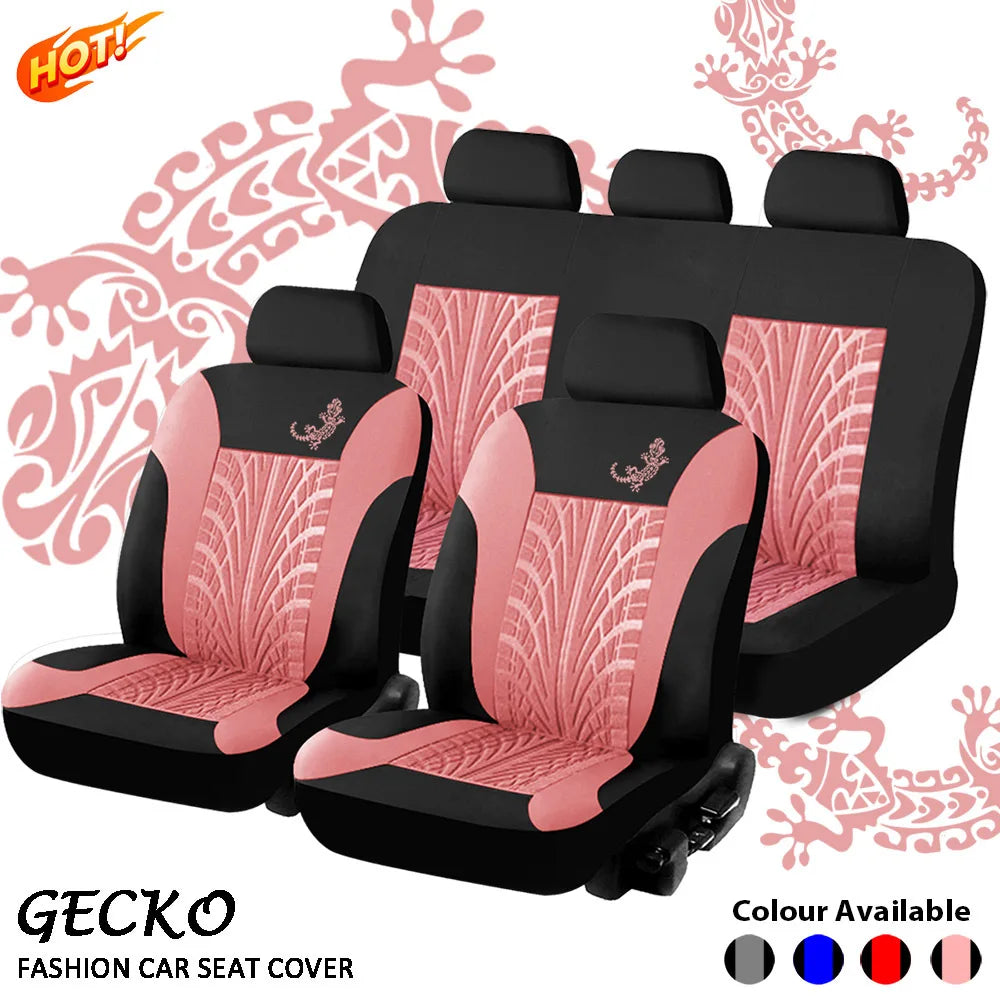 Car Seat Cover Set GeckoPattern Universal Car Seat Cover Full Set Auto Seat Cover Car Styling Interior Accessories