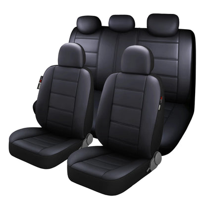 Lux Artificial PU Leather Car Seat Cover Universal Size Full Set Airbag Compatible Fit Most Cars