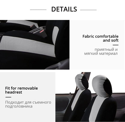 2Pieces Front Car Seat Cover Universal Auto Seat Protector