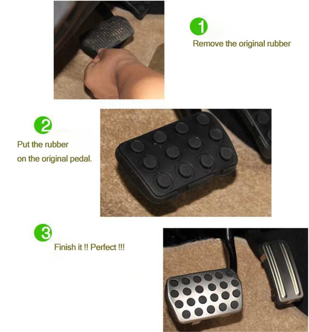 Car-styling Stainless steel Car Pedal Pads Cover MT AT case for Ford Focus 2 mk2 focus 3 mk3