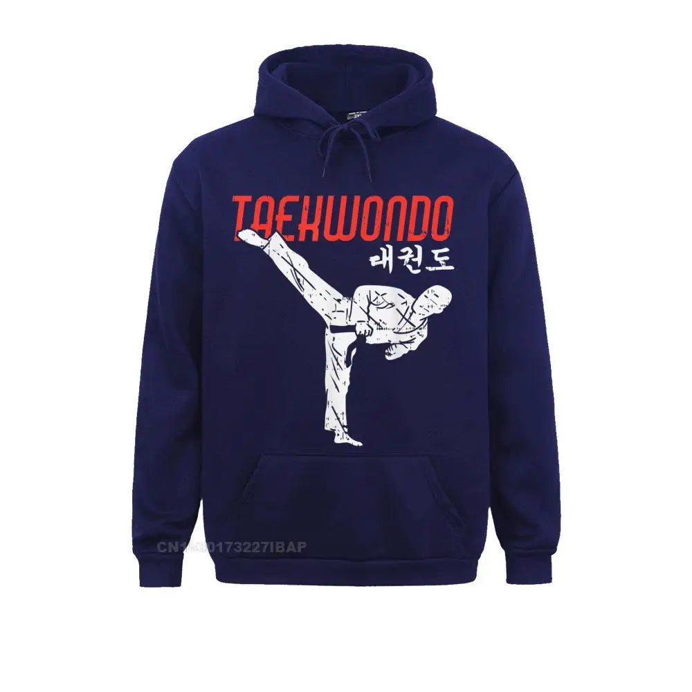 Taekwondo Hangeul Hangul Korean Symbol Martial Arts Hoodie Tight Boy Sweatshirts Classic Long Sleeve Hoodies Preppy Hoods