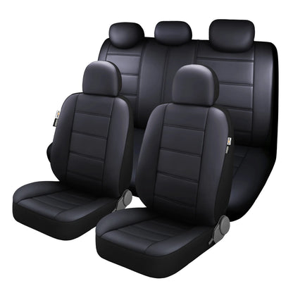 Lux Artificial PU Leather Car Seat Cover Universal Size Full Set Airbag Compatible Fit Most Cars