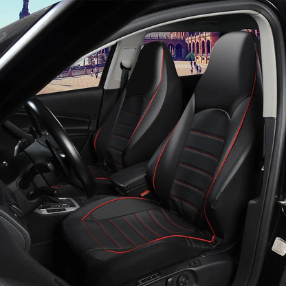 Faux Leather Car Seat Cover Full Set Airbags Compatible and Split Bench Universal Auto Covers Style Car Seat Cover Auto Interior