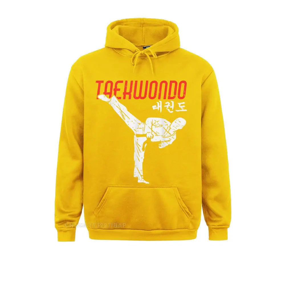 Taekwondo Hangeul Hangul Korean Symbol Martial Arts Hoodie Tight Boy Sweatshirts Classic Long Sleeve Hoodies Preppy Hoods