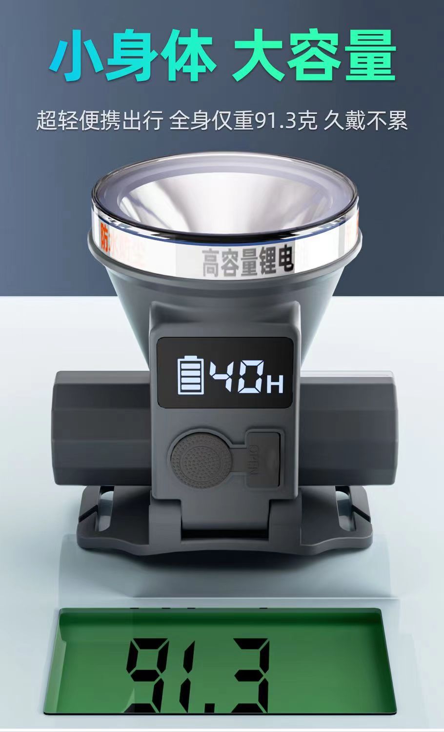 Lanterna LED Recarregável à Prova d'Água - Uso Externo