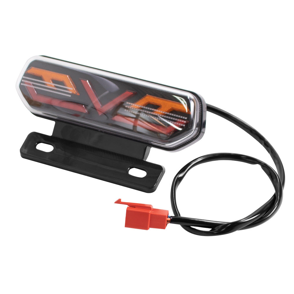 Lanterna Traseira LED para Moto Elétrica - 3 em 1 com Suporte 12V