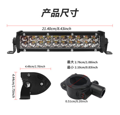High-Brightness Led Work Spotlight, 20-Lamp Work Light, Double-Row Strip Light, Off-Road Vehicle Car Modified License Plate Light