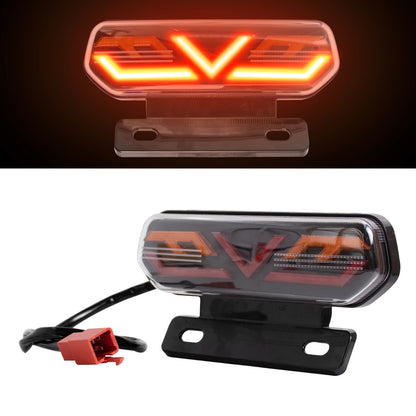 Lanterna Traseira LED para Moto Elétrica - 3 em 1 com Suporte 12V