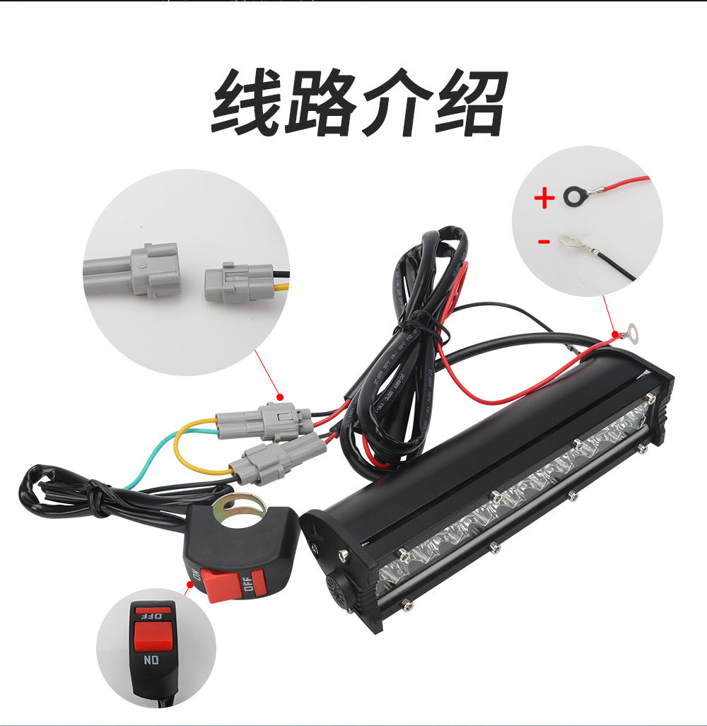 High-Brightness Led Work Spotlight, 20-Lamp Work Light, Double-Row Strip Light, Off-Road Vehicle Car Modified License Plate Light