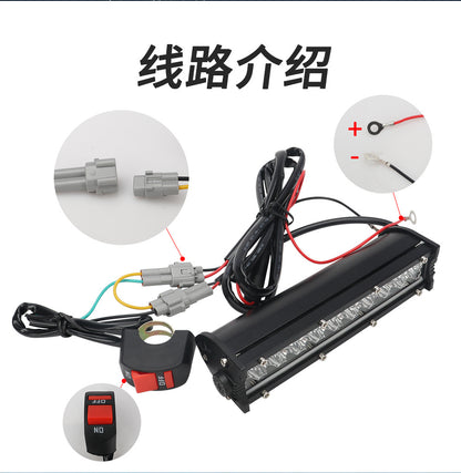 High-Brightness Led Work Spotlight, 20-Lamp Work Light, Double-Row Strip Light, Off-Road Vehicle Car Modified License Plate Light