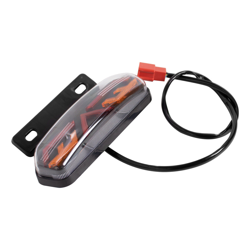 Lanterna Traseira LED para Moto Elétrica - 3 em 1 com Suporte 12V