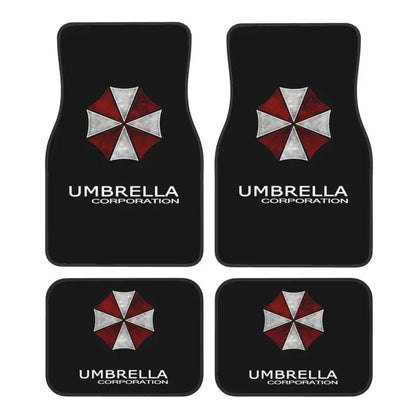 Umbrella Corporation Car Floor Mats of 4 Pieces Anti Slip Front and Rear Foot Mats Universal Car Interior Accessories Decoration