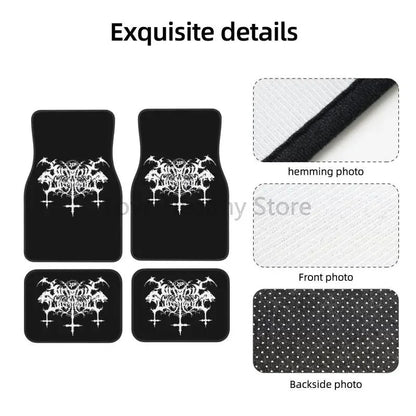Gothic Car Floor Mats Non-Slip Carpets Rugs Auto Mat Accessories Decor Front & Rear Car Foot Mats Set of 4 Pieces