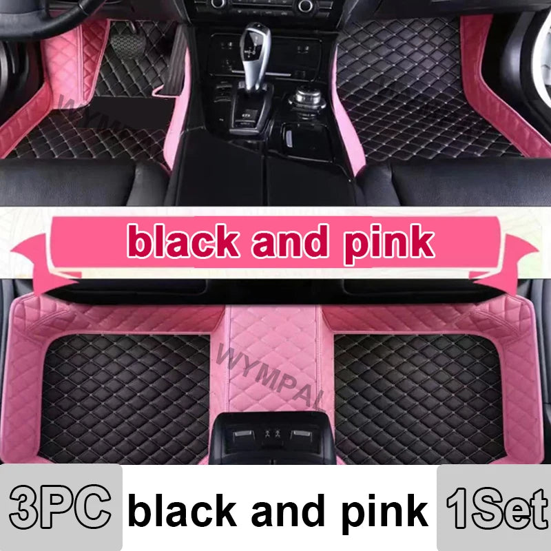 Car Mats Floor For Peugeot 5008 P87 2017~2023 7seat Luxury Leather Mat Car Floor Mats Universal Waterproof Cocho Car Accessories