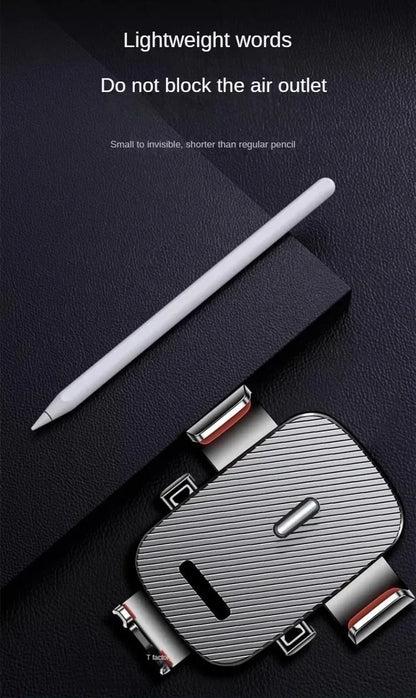 Car Phone Holder New Universal Phone Holder with Hook Clip, Automatic Locking Without Blocking Air Outlet, Car Ventilation