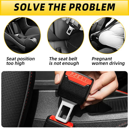2PC Car Seat Belt Clip Extender Safety Seatbelt Lock Buckle Plug Thick Insert Socket Extender Safety Buckle Seat Belt Accessorie
