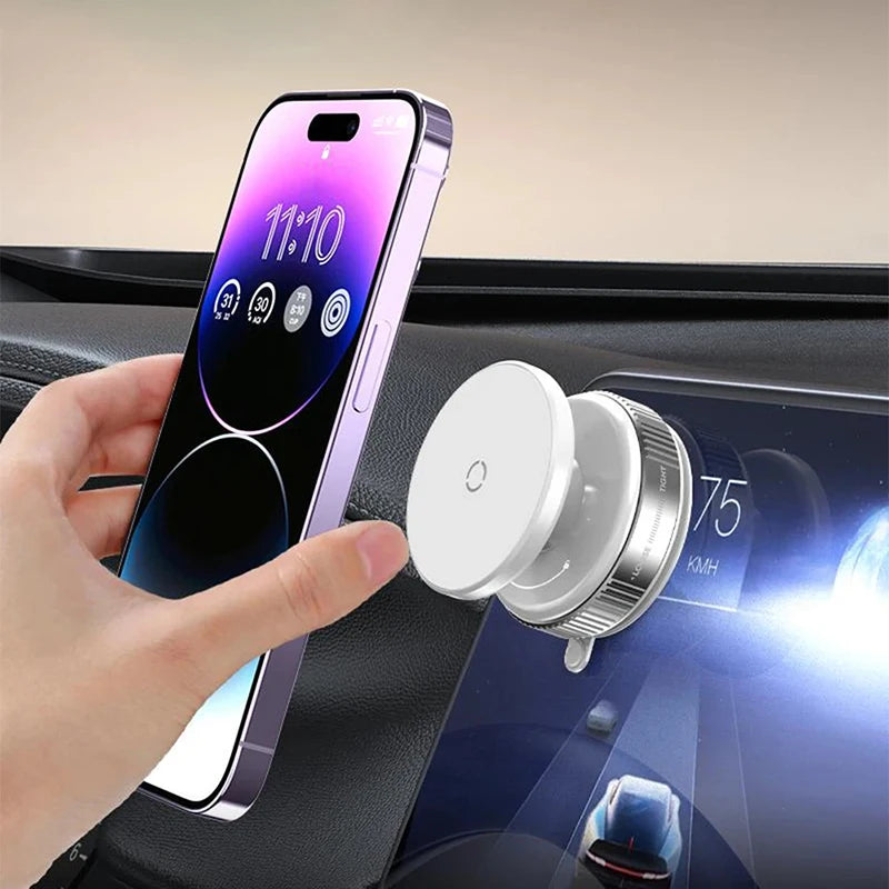 Vacuum Magnetic Car Phone Holder 360 ° Adjustable Suction Cup Holder Magnetic Car Phone Holder Pocket Sized Foldable Car Holder