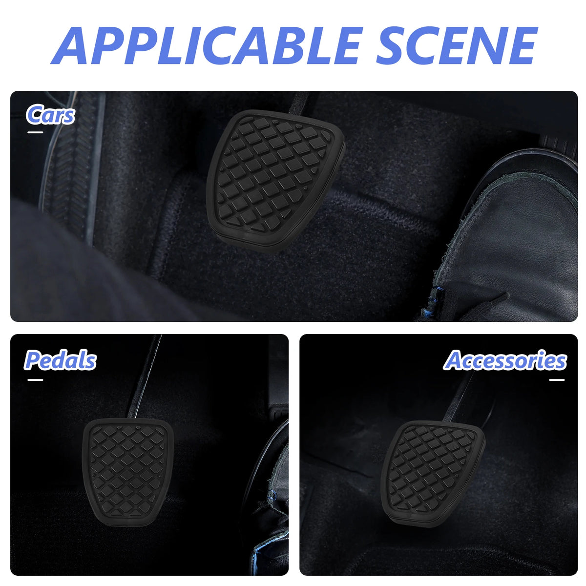 2pcs Car Clutch Pedal Pads Brake Rubber Covers Car Foot Pedals Non Slip Automotive Interior Parts Easy Install Vehicle
