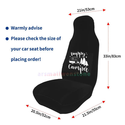Camper Car Seat Cover 2PCS Front Car Seat Cover Seat Anti Fouling Protective Cover Cute Car Accessories