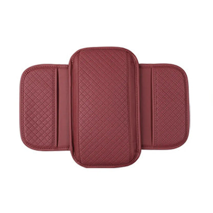 Universal Auto Armrest Pad PU Leather Durable Center Console Cushion with Storage Pocket Waterproof Car Armrest Cover Vehicle