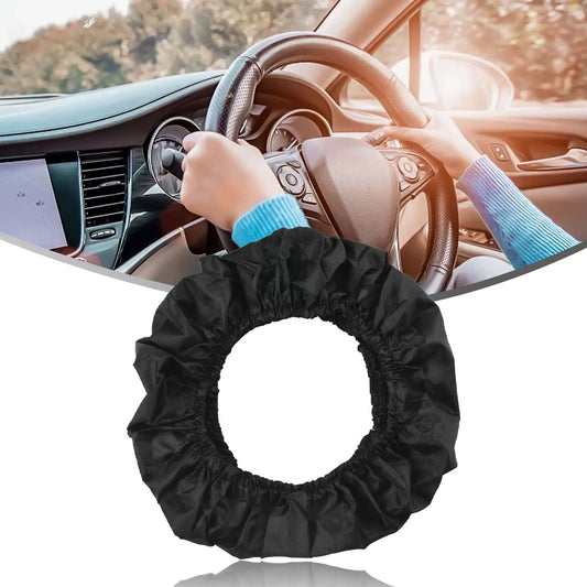40cm Car Steering Wheel Cover Black Dust-proof Oxford Cloth Steering Wheel Cover Case Car Interior Accessories