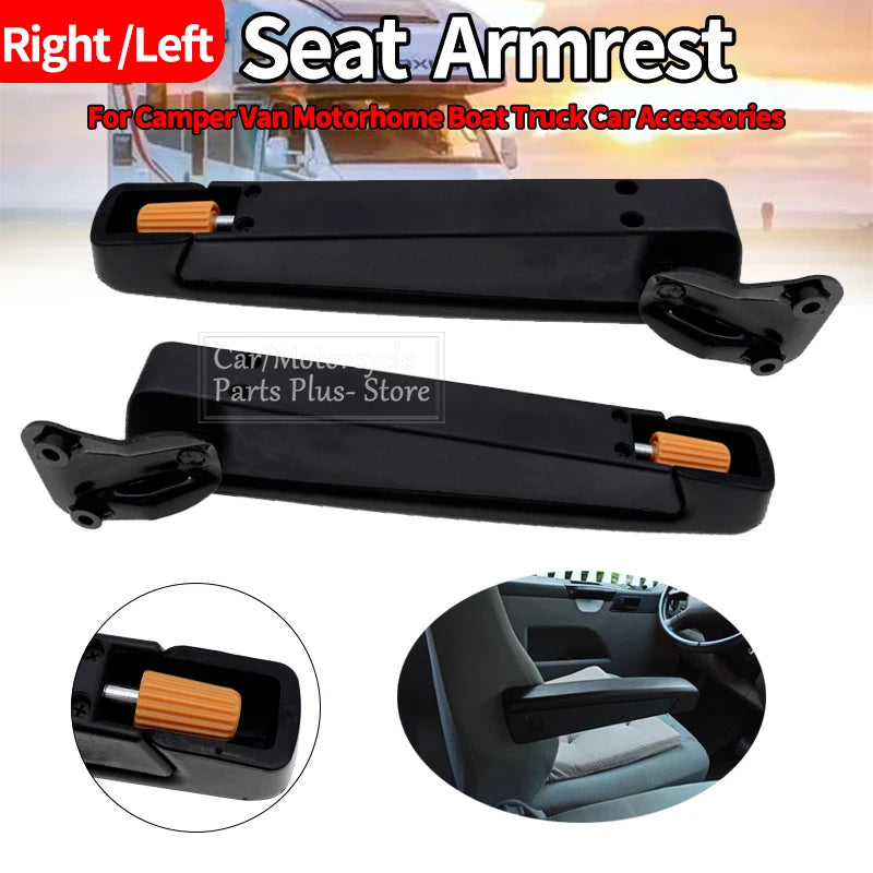 Universal Left/Right Side Adjustable Car Seat Armrest for Camper Van Motorhome Boat Truck Bus Car Accessories