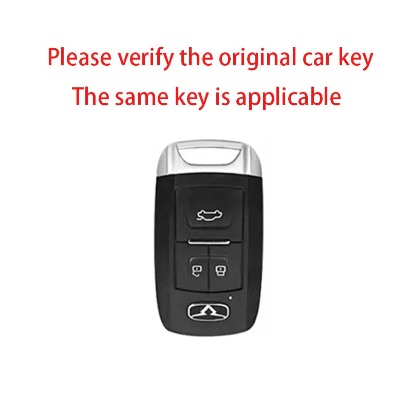 For Geely EX5 Metal Leather Car Key Case Full Cover Shell For Geely EX5 EM-i / ‌Starray EM-i / Galaxy L6/L7/E8/M9