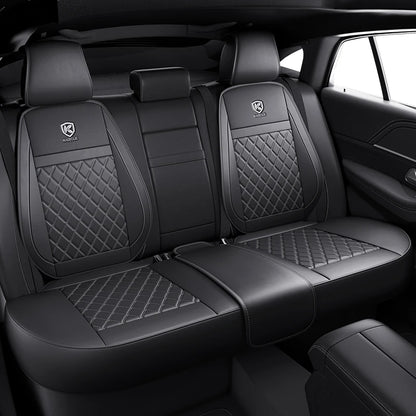 Karcle Nappa Leather Car Seat Cover Surround Bottom Car Seat Cover Full Set Durable Car Seat Protection Cushion Car Accessories