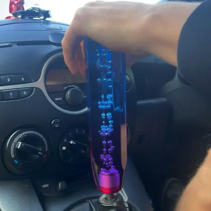 10/15/20cm Blue Purple Shift Knob Crystal Transparent Gear Shift Knob Car Modification Universal Manual Automatic Shift Knob