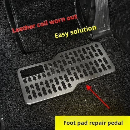 Stainless steel car wear-resistant pedals, thickened foot pedals, driver's cab metal foot pads for anti slip protection tool