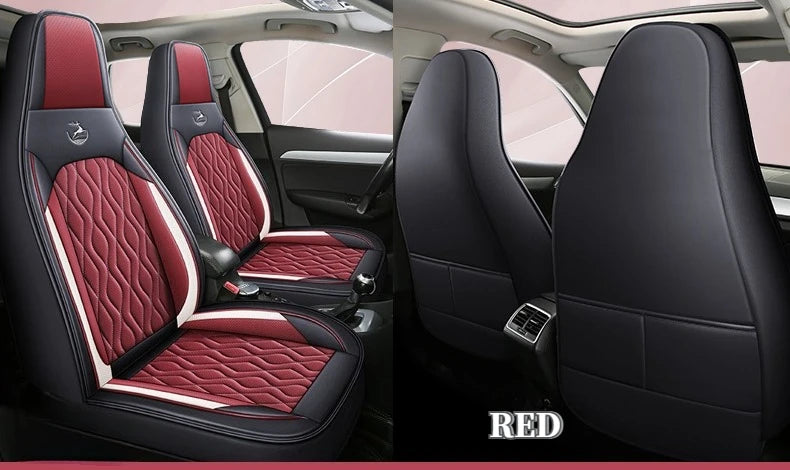 Universal Single  Car Seat Cover - Full-Wrap Design  Perforated PU Leather (Breathable & Durable), All-Season Fit for Most Cars