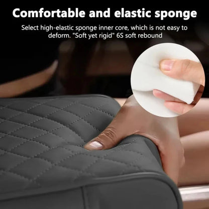 Auto Center Console Armrest Cushion With 2 Cup Holder PU Leather Armrest Pad Portable Car Amrest Pillow Cover Height Pad