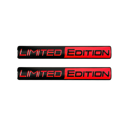 1 Pair 3D Aluminum Car Stickers Emblem Limited Edition Styling Badge Decals Auto Door Bumper Trunk Body Side Decor Accessories