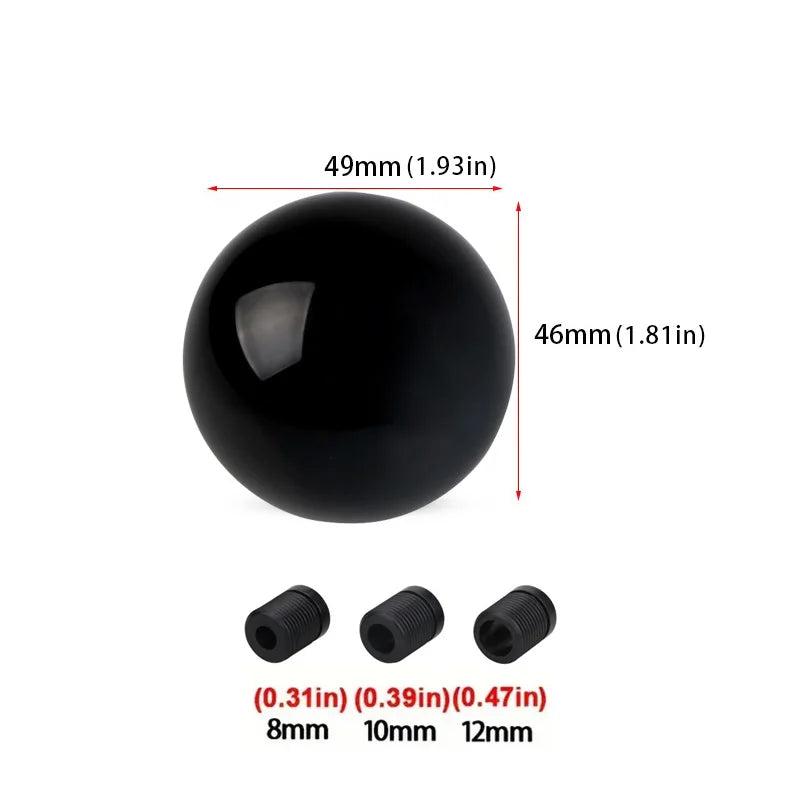 Car Modification Manual Universal Stem Head Aluminum Alloy Round Ball Gear Handle Head Round Trolley Bobblehead