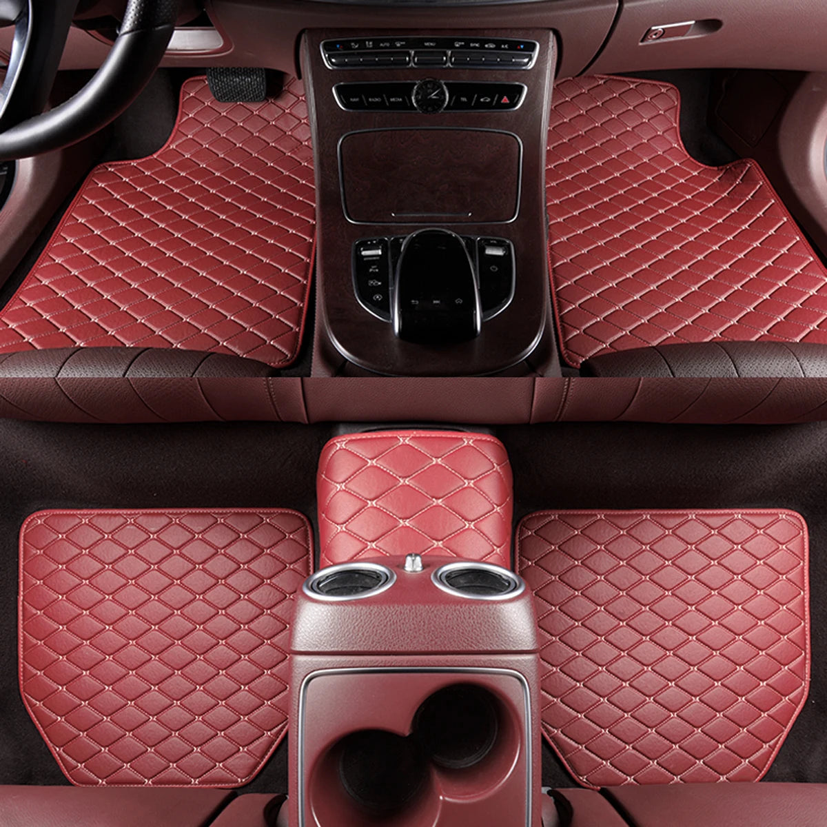 5 pcs Waterproof Leather Car Floor Mats Universal Auto Foot Pad Protector Car Accessories Interior Automobile Interior Carpet
