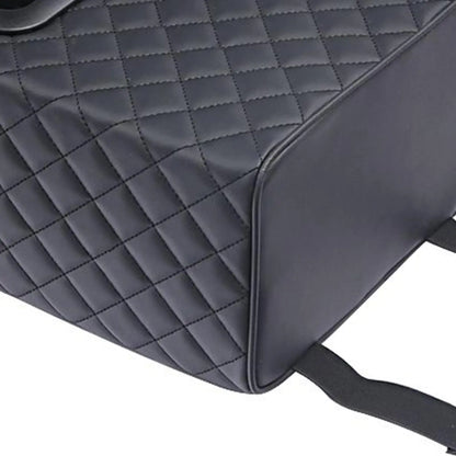 Car Armrest Box Cushion, Auto Center Console Armrest Cushion With 2 Cup Holder PU Leather Armrest Pad Portable Car Amrest