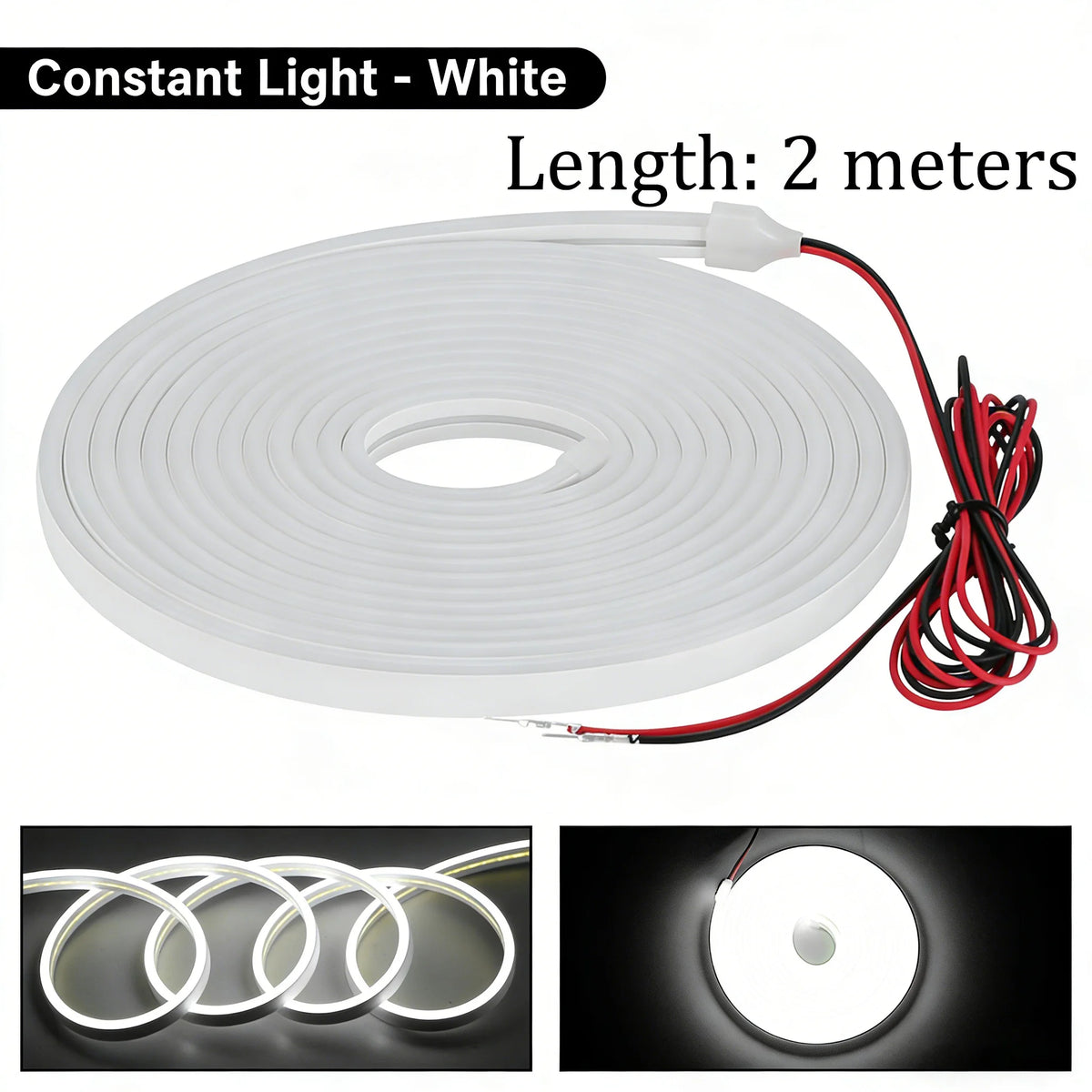 12V Car Trunk LED Strip High-Brightness 2/4M Interior Decoration Wiring Automatic Sensing Tailgate Light Strip Easy Installation