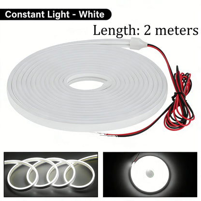 12V Car Trunk LED Strip High-Brightness 2/4M Interior Decoration Wiring Automatic Sensing Tailgate Light Strip Easy Installation