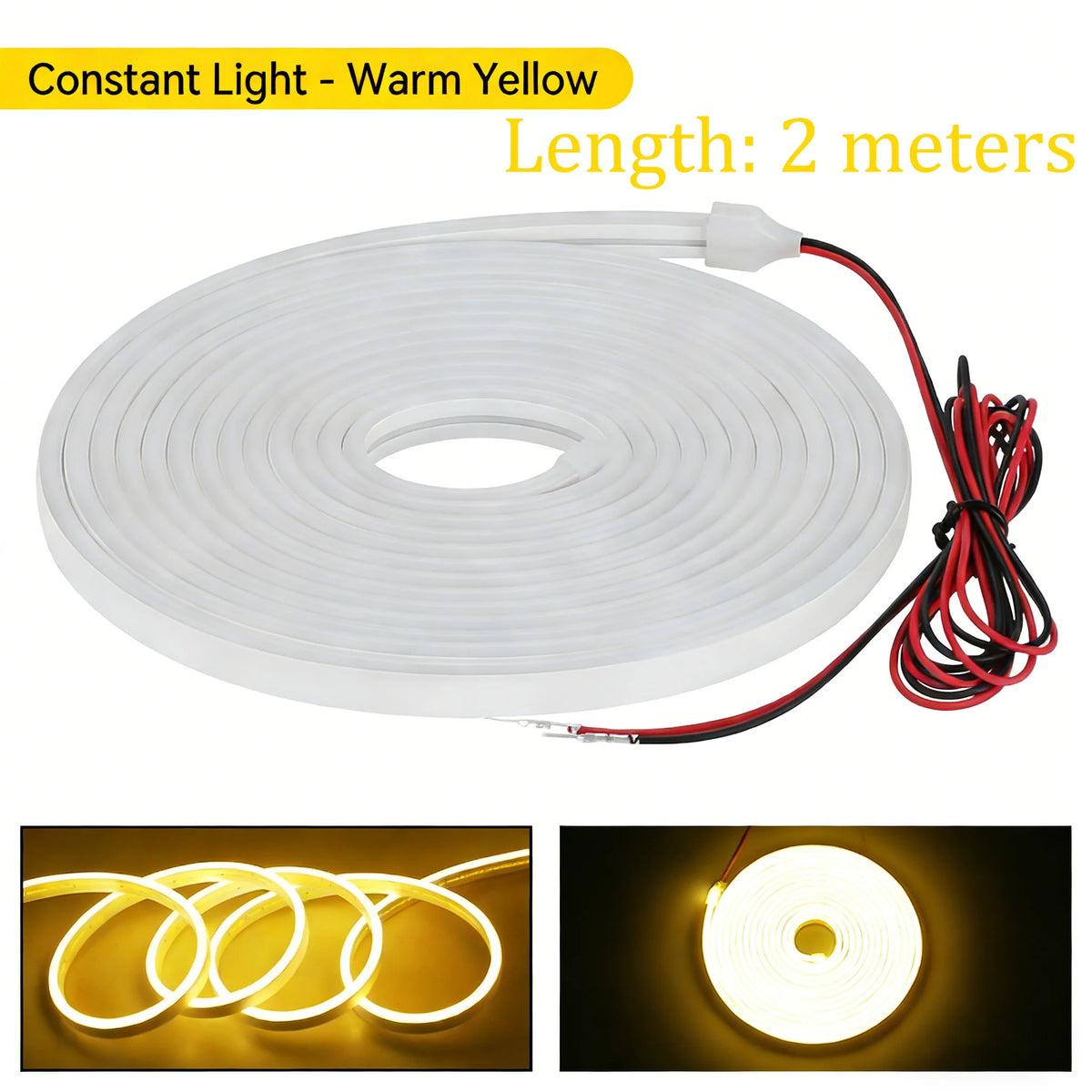 12V Car Trunk LED Strip High-Brightness 2/4M Interior Decoration Wiring Automatic Sensing Tailgate Light Strip Easy Installation