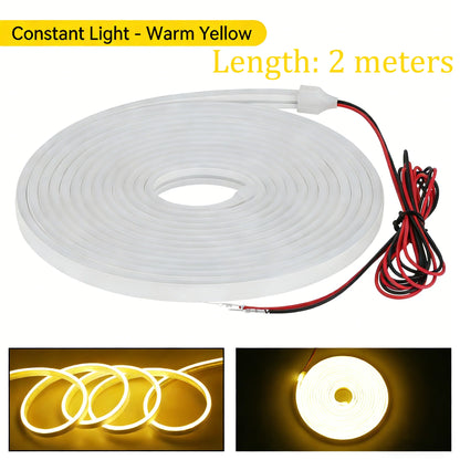 12V Car Trunk LED Strip High-Brightness 2/4M Interior Decoration Wiring Automatic Sensing Tailgate Light Strip Easy Installation
