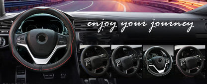 Car Steering Wheel Cover, Anti-Slip, Safety, Soft, Breathable, Heavy Duty, Thick, Full Surround, Sports Style universal use 38cm