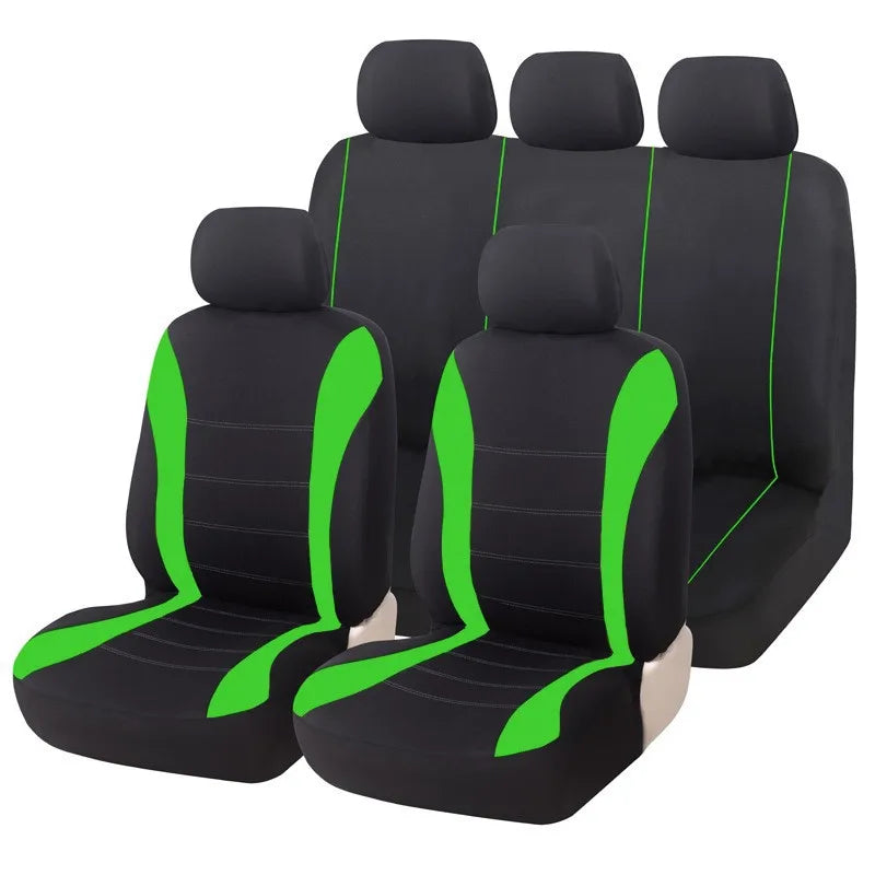 Universal Full Set Car Seat Covers Polyester & Jacquard Fabric, Airbag Compatible, Universal for Most Cars, SUVs, and Trucks