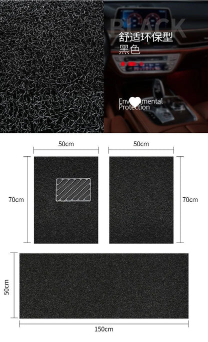 Car Floor Mats Car Foot Pads Universal Silk Loop Self-Cutting Single Main and Passenger Car Floor Mats Waterproof
