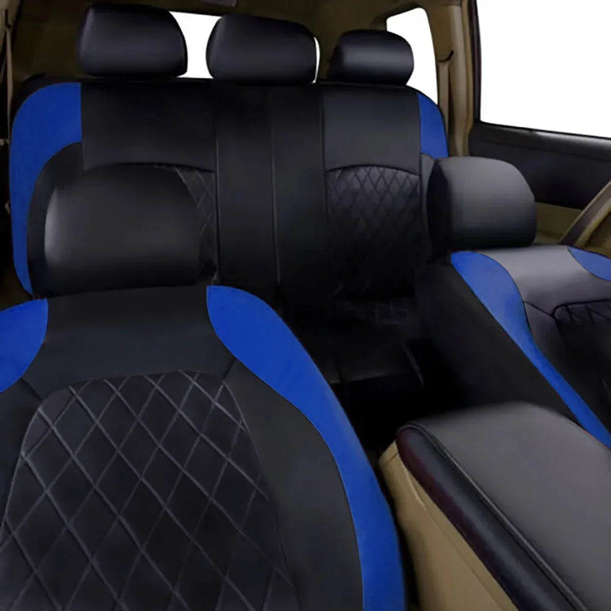 PU Leather Car Seat Cover - Universal, Waterproof, for Sedan, SUV, Pickup Truck, All Seasons