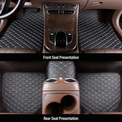 4 pcs Waterproof Leather Car Floor Mats Universal Auto Foot Pad Protector Automobile Interior Carpet Accessories Interior