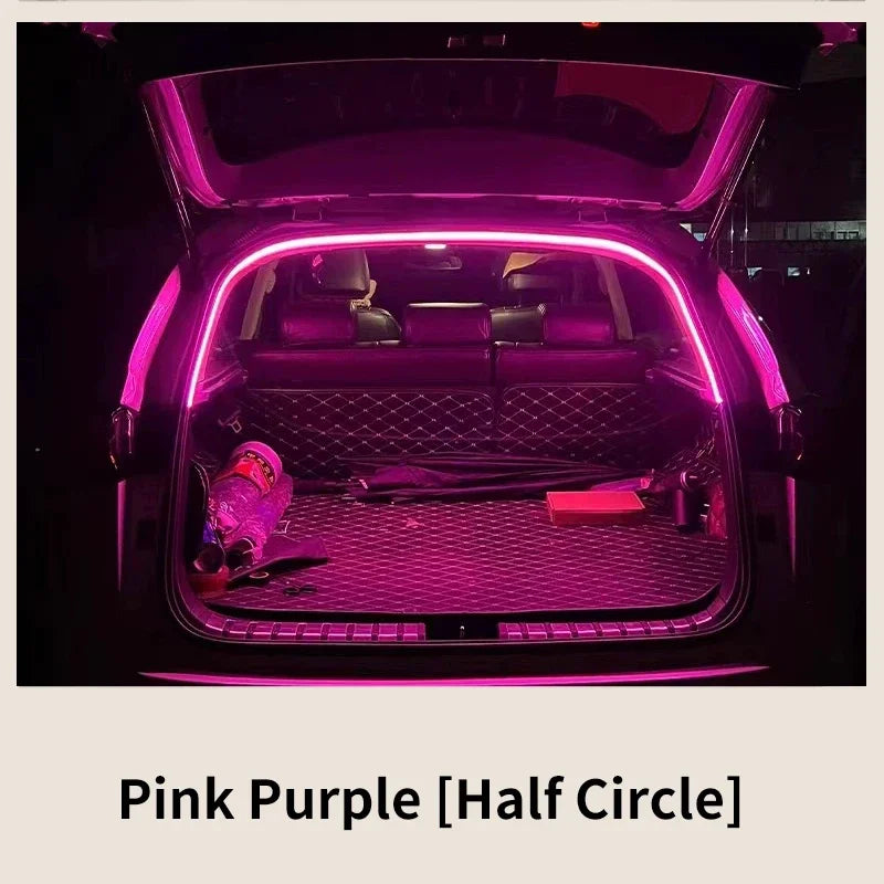 Car high brightness trunk lighting ambient light interior decoration LED wiring free automatic sensing tailgate light strip